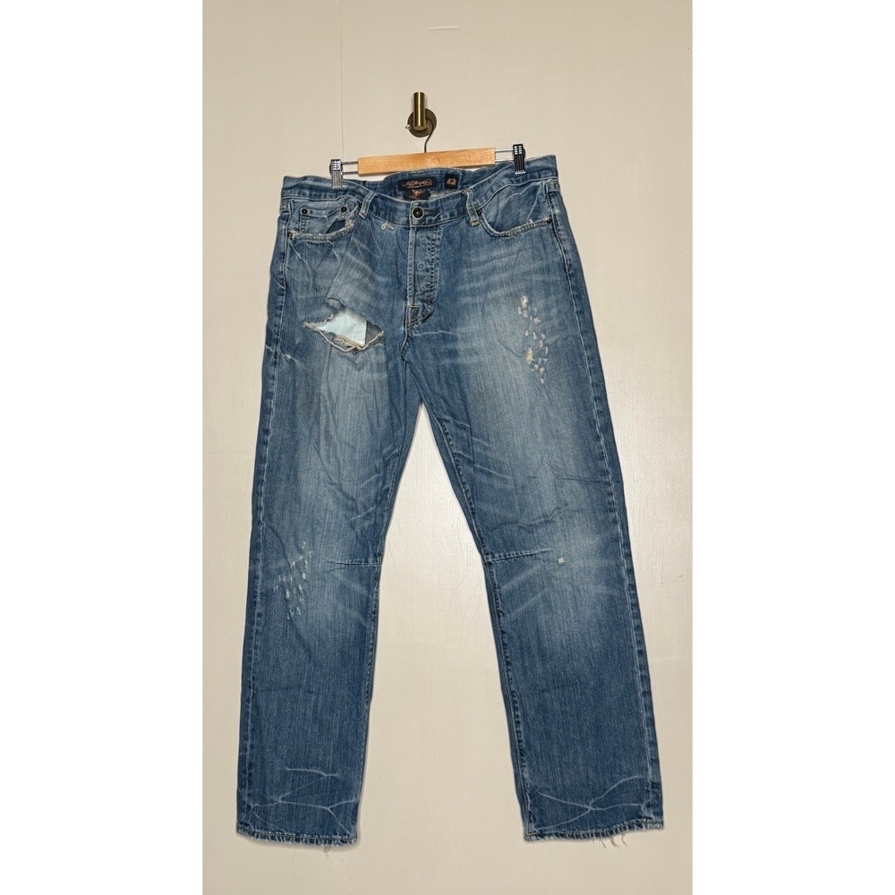 Ed Hardy by Christian Audigier Distressed Jeans Y2K Size 42